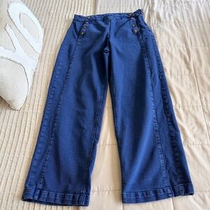 💙1930s/1940s💙 style high waisted, wide leg sailor jeans